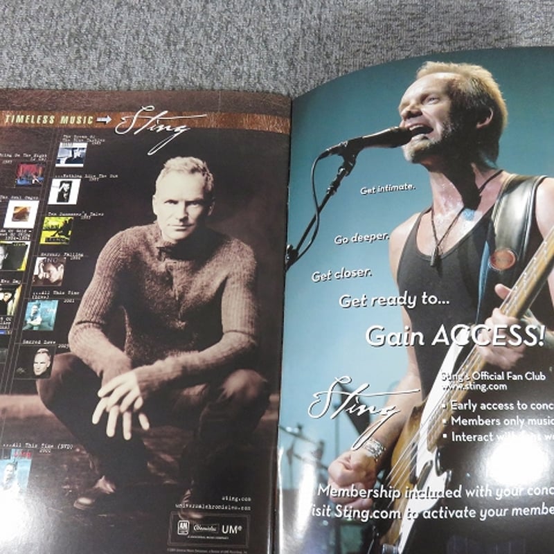 STING スティング Sacred Love World Tour 2004 ワールドツア
