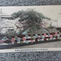 戦前絵葉書■大正4年12月東京市奉祝会記念花電車/手彩色？/BL5-A25