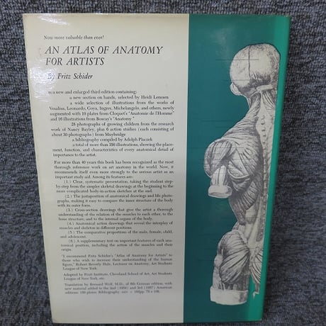 【洋書】AN ATLAS OF ANATOMY FOR ARTISTS　アーティストのための解剖学書/BL5-S10