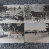 戦前絵葉書■『日本名所　津市』手彩色絵葉書4枚/BL5-A21