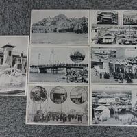 古い絵葉書・大正『電気大博覧会』7枚スタンプ入/BL5-A9