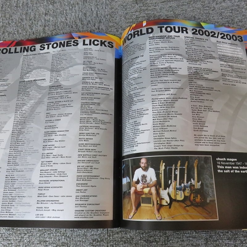 ローリング・ストーンズ LICKS WORLD tour 2002 パンフレット ローリング・ストーンズ LICKS WORLD tour 2002 パンフレット