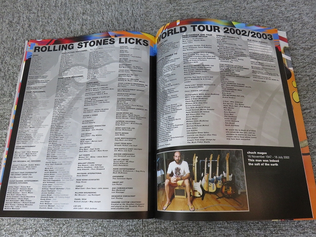 ローリング・ストーンズ LICKS WORLD tour 2002 パンフレット