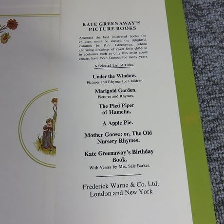 【洋書・絵本】MARIGOLD GARDEN（マリーゴールドガーデン）/Kate Greenaway（ケイト・グリーナウェイ）BL5-SY12