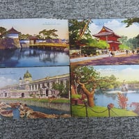 戦前絵葉書■東京 芝増上寺山門/逓信省/和田倉門/日比谷公園噴水/BL5-A16