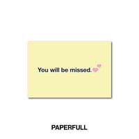 You will be missed.