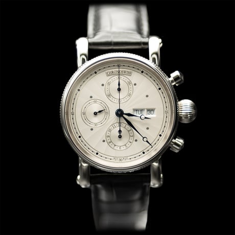 CHRONOGRAPH DAY DATE CH-7542-45(Leather bracelet)