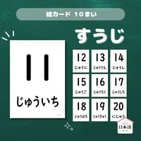 フラッシュカード〈 11から20までの数字ピクチャーカード　11-20 Numbers Flashcards〉 １０ページ