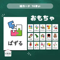 絵カード〈おもちゃピクチャーカード Toys Flashcards〉 １６種類