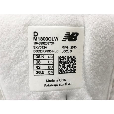 【MADE IN USA】NEW BALANCE M1300 CLW【アメリカ製】WHITE 商品情報要確認!!