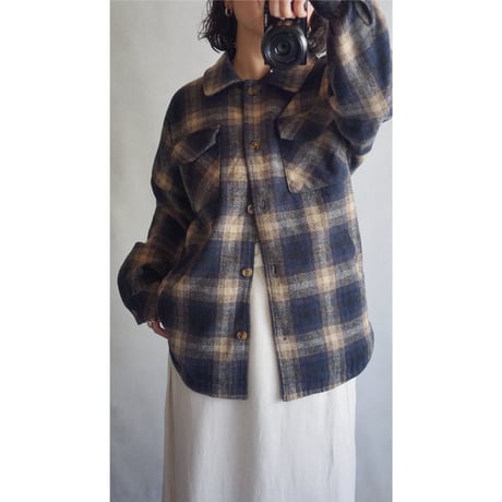 heavy check shirt jacket