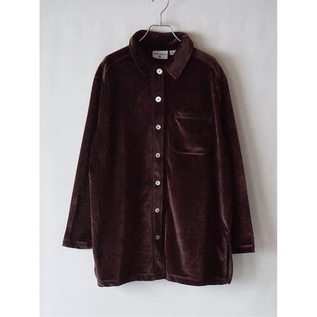 90's rib velour long shirt
