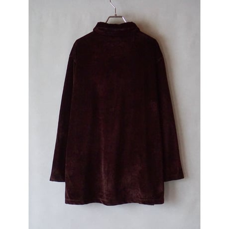 90's rib velour long shirt