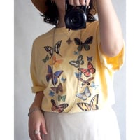 made in USA / 90's butterfly print tee