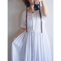 made in INDIA / 90's india cotton front button dress