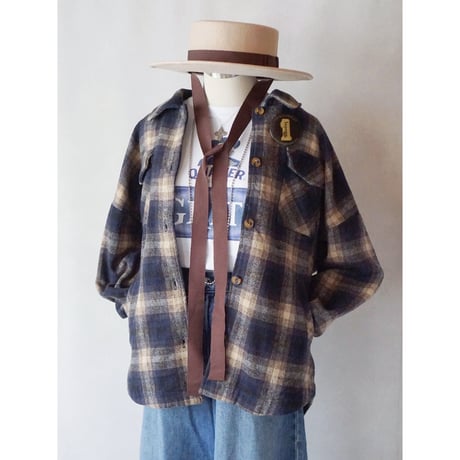 heavy check shirt jacket