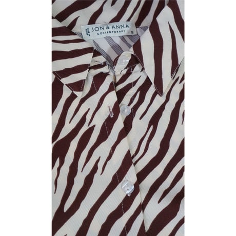 00's zebra short sleeve shirt