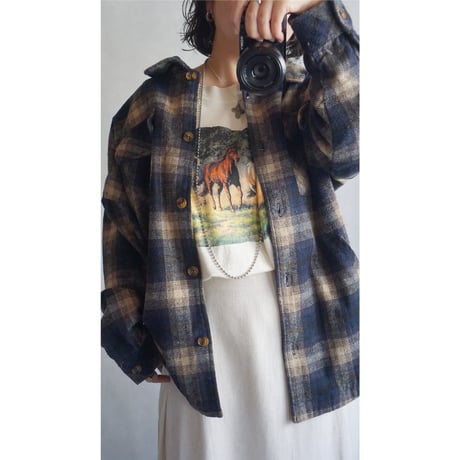 heavy check shirt jacket