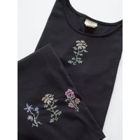 90's flower embroidery sleeveless dress