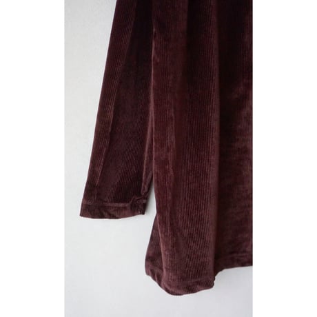 90's rib velour long shirt