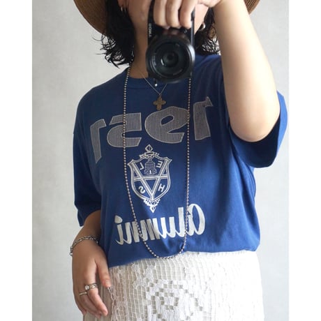 made in USA / 80's "JERZEES" 1951 alumni print tee