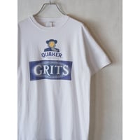 QUAKER "GRITS" print tee