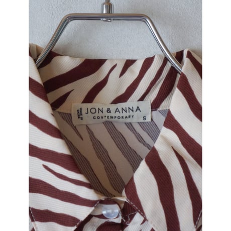 00's zebra short sleeve shirt