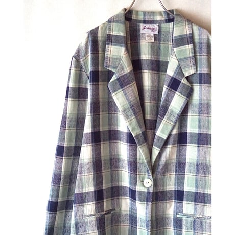 90's lightweight check tailored jacket