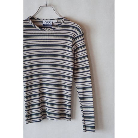 90's border rib long sleeve tops