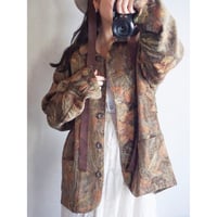 90's flower gobelin tapestry jacket