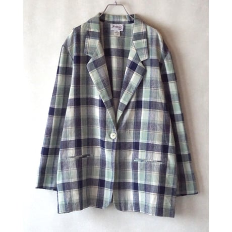 90's lightweight check tailored jacket