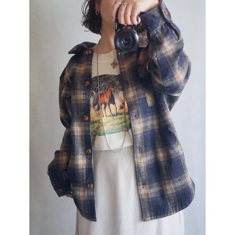heavy check shirt jacket
