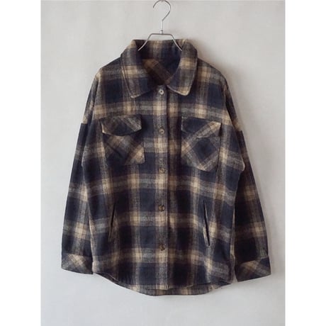 heavy check shirt jacket