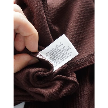 90's rib velour long shirt