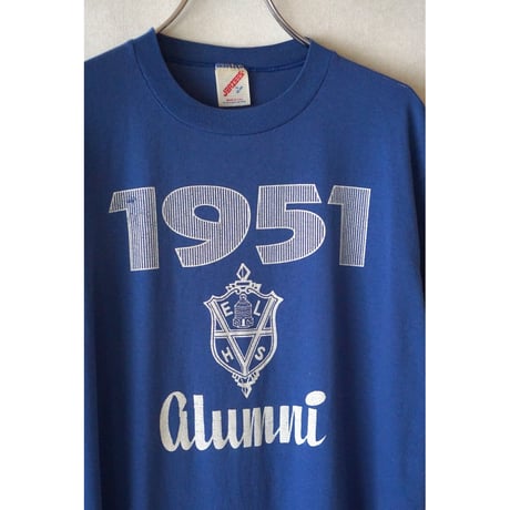 made in USA / 80's "JERZEES" 1951 alumni print tee