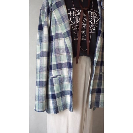 90's lightweight check tailored jacket