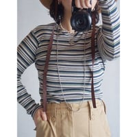 90's border rib long sleeve tops