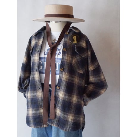 heavy check shirt jacket