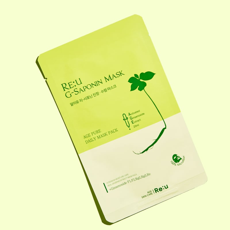 ZOUTONEKO RE:U G-SAPONIN MASK PACK 7枚入4箱 ライブコマース発のオリジナルスキンケア商品『RE:U G-SAPONIN MASK