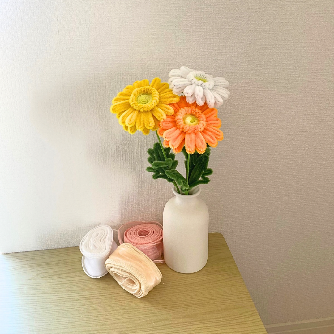 モールフラワー パステルオレンジ(๑• •๑) モールフラワー｜ガーベラ