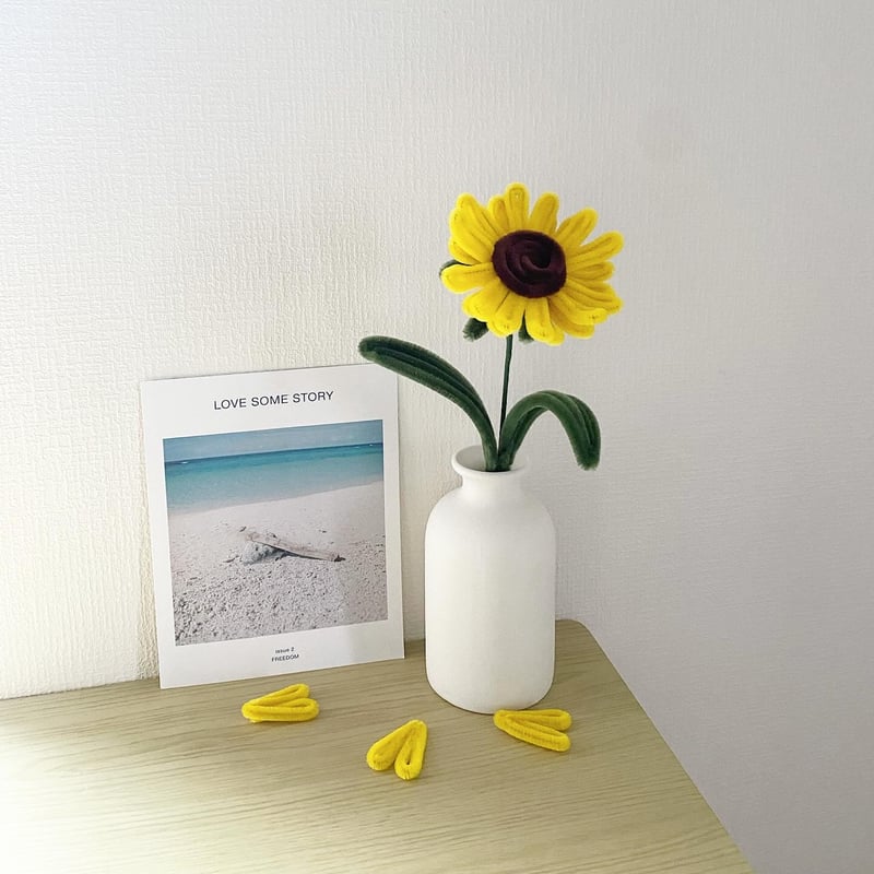 ［あさ］モールフラワー ひまわり Casselini HOME(キャセリーニ ホーム)モールフラワー ひまわり