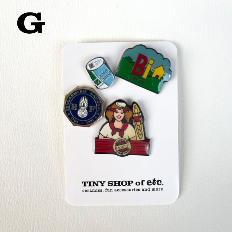 vintage pins set | TINY SHOP of etc.