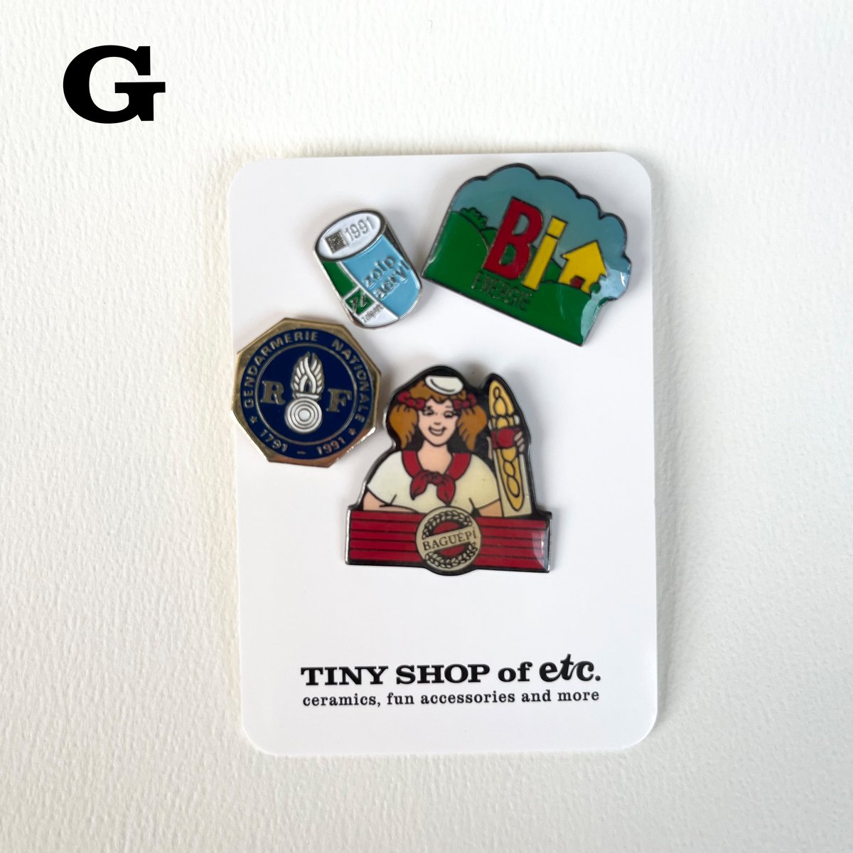 vintage pins set | TINY SHOP of etc.