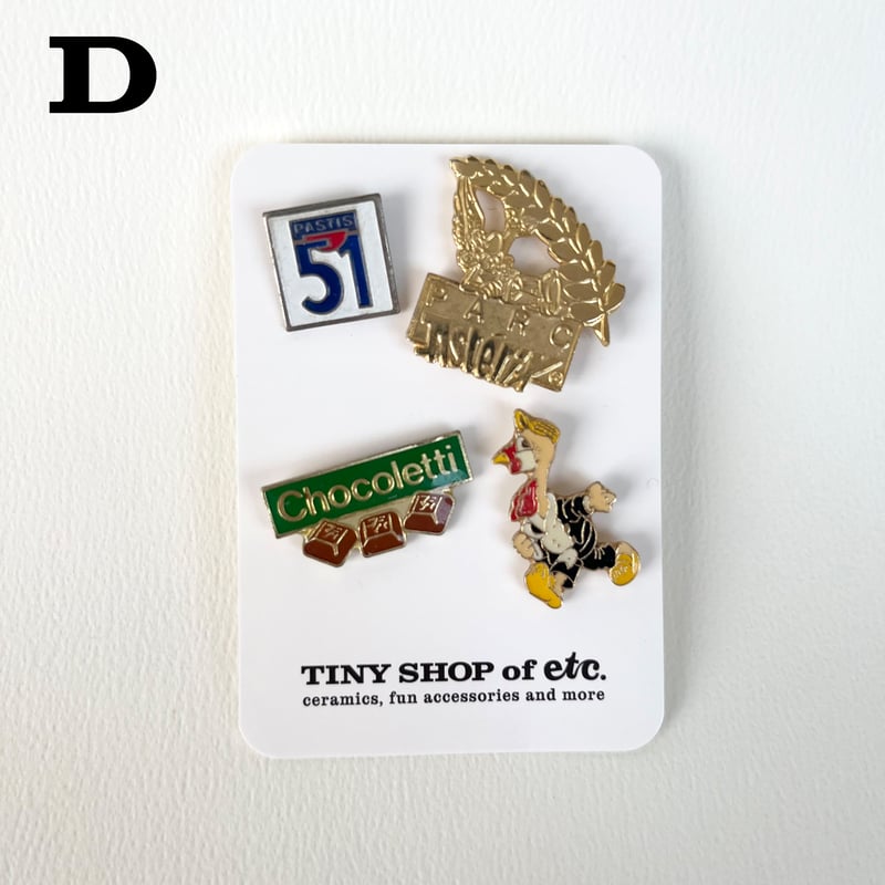 vintage pins set | TINY SHOP of etc.