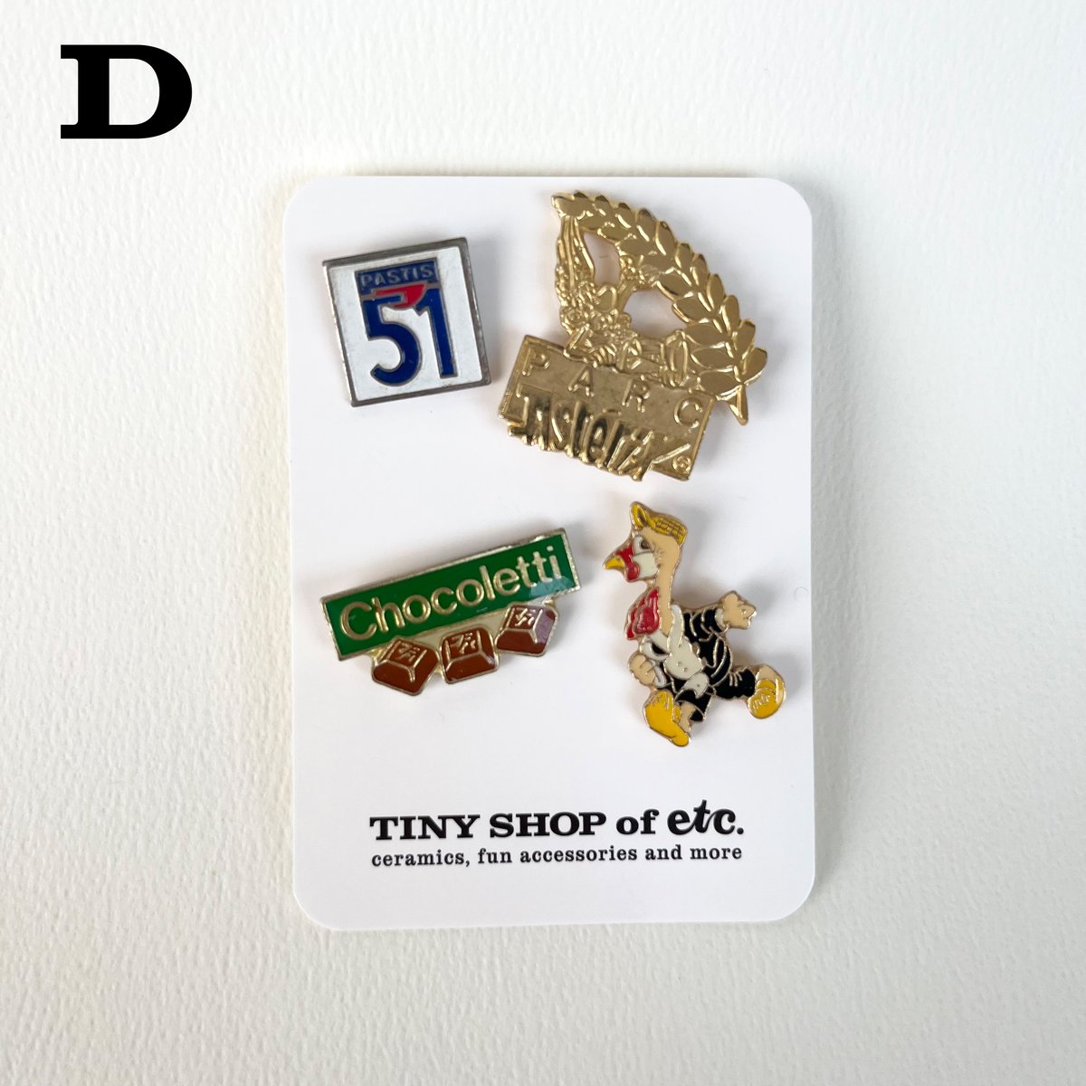 vintage pins set | TINY SHOP of etc.