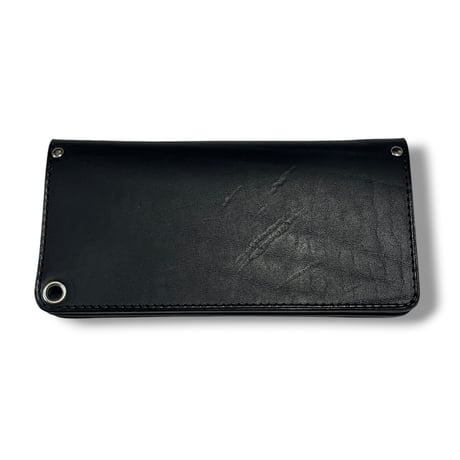long leather wallet   <Black>