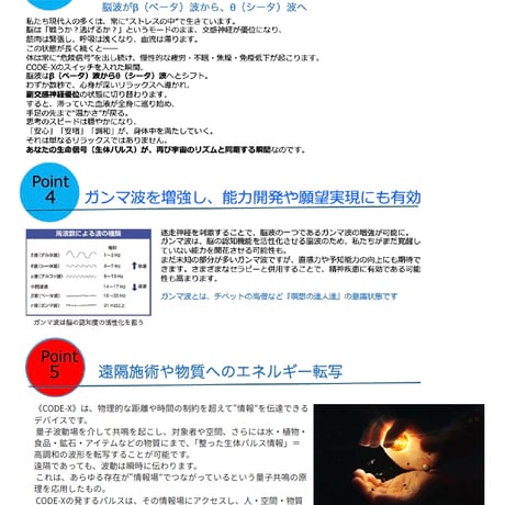 次世代量子波動《CODE-X》パンフレット