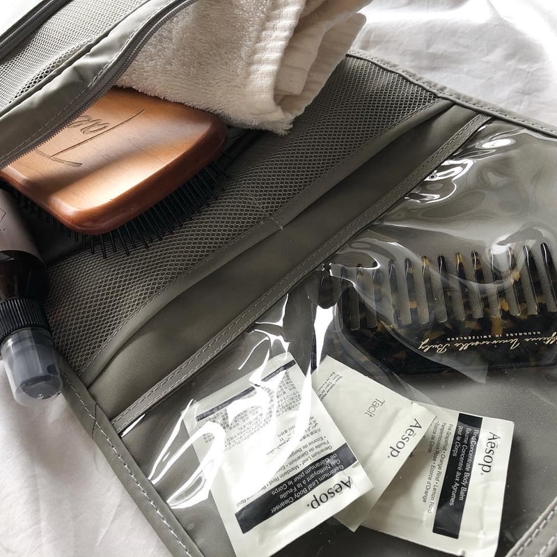 organizer pouch (light gray/ light beige) | Pur