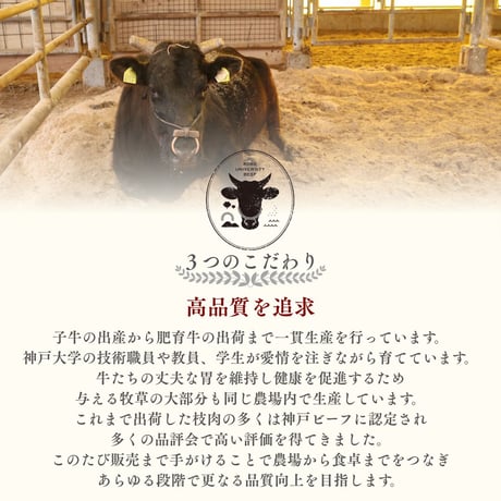 【神戸大学ビーフ】焼肉用（カタ・モモ・バラ mix）300g