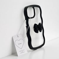 【OUTLET】 Black ribbon wave iPhone case
